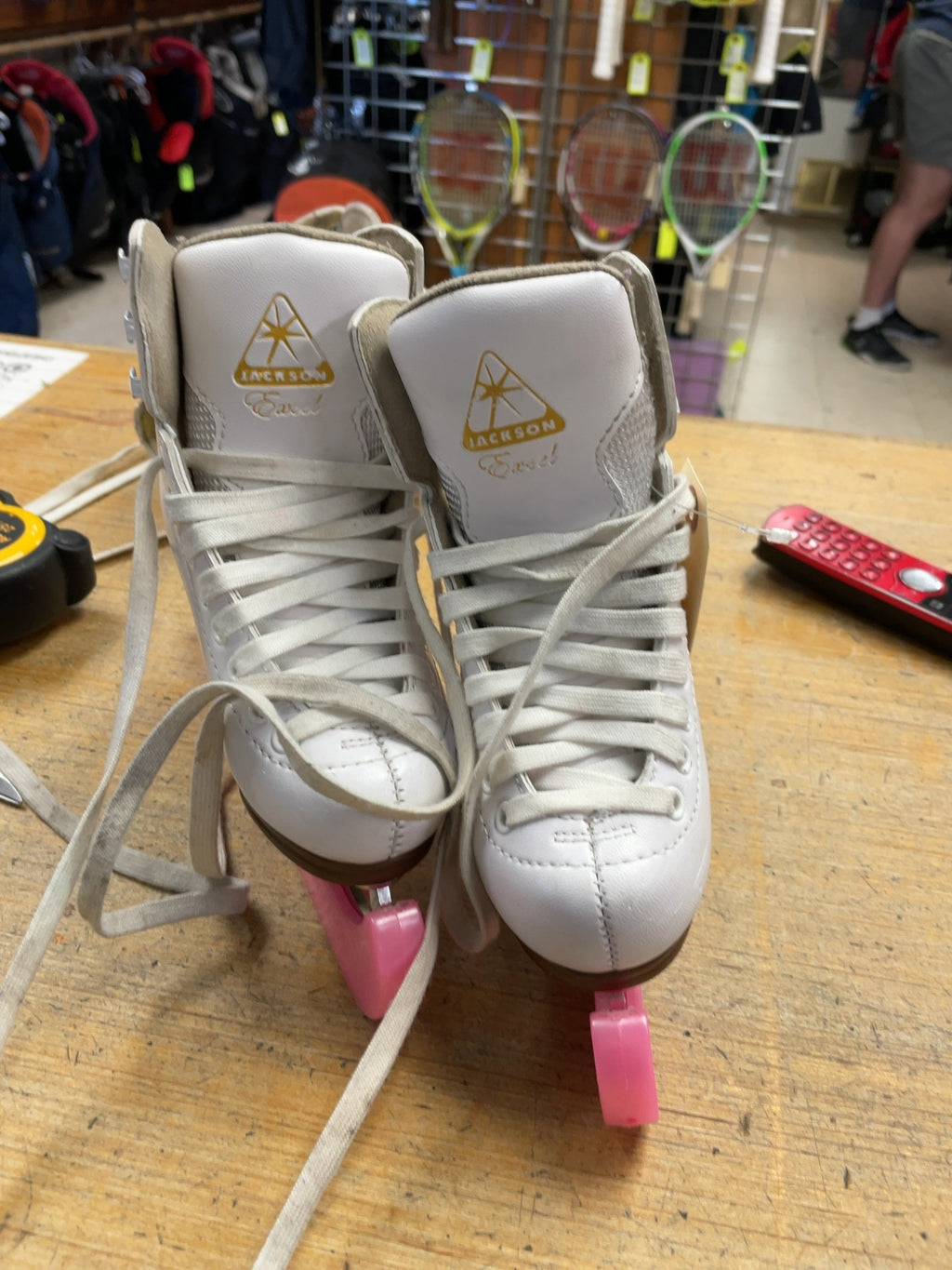 Jackson Excel Size 11C Figure Skates with Pink Guards