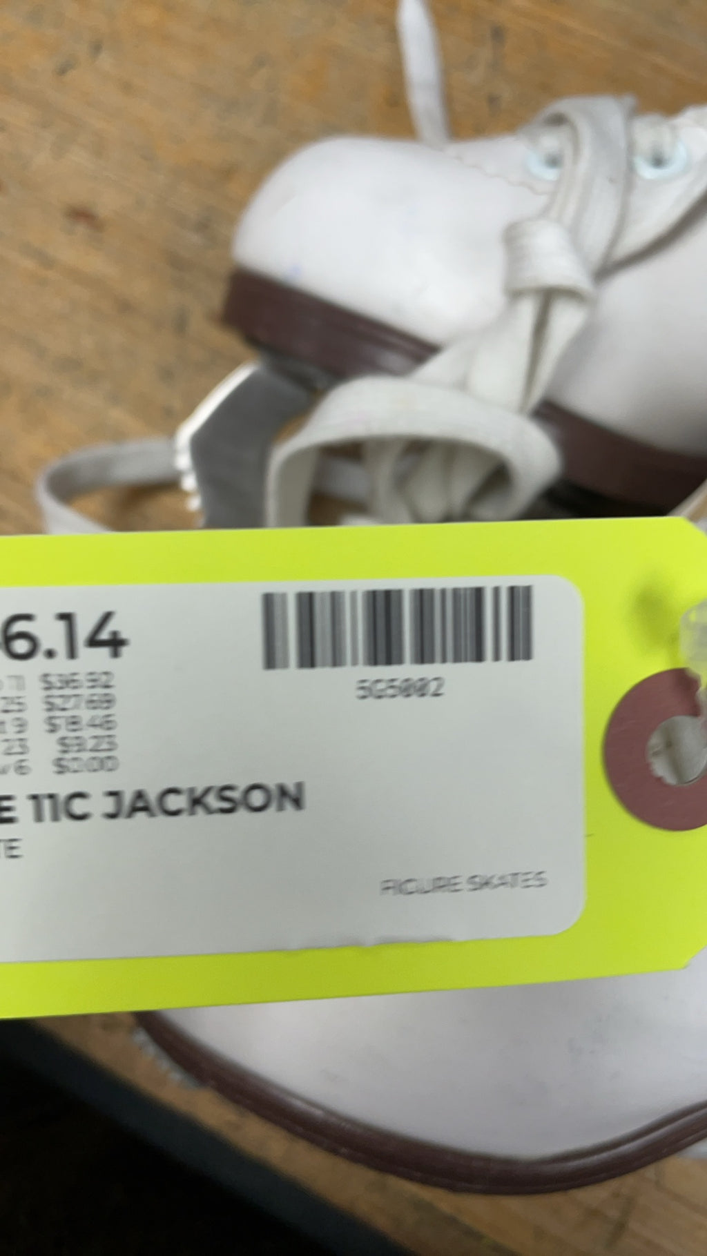 Jackson Glacier 120 Size 11C White Figure Skates