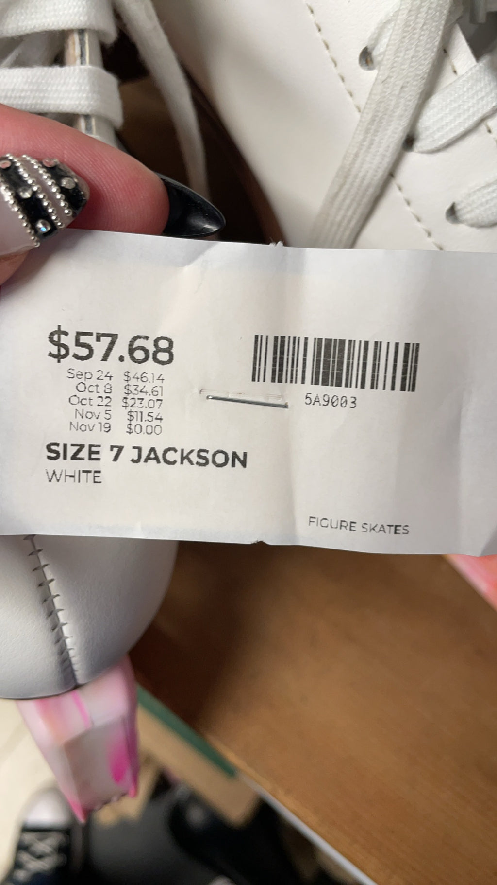 Jackson Mystique Size 7 White Figure Skates