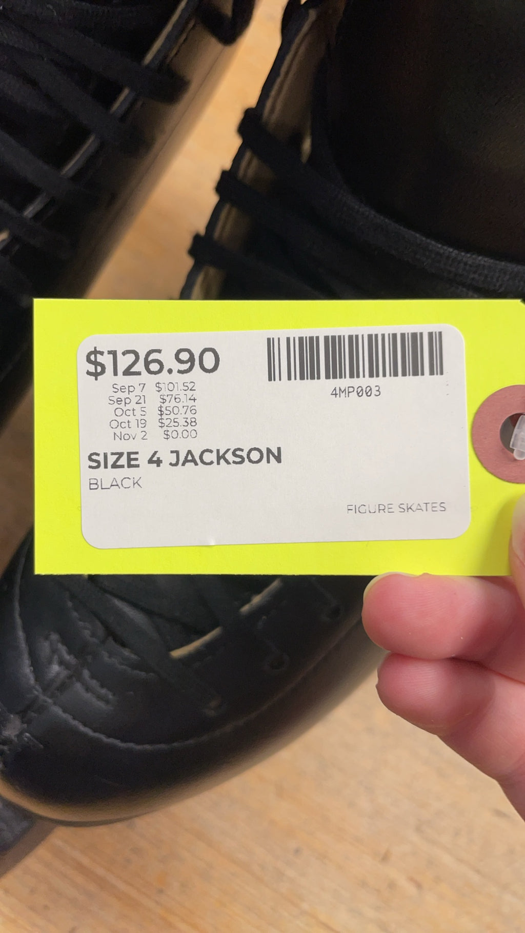 Jackson Size 4 Black Figure Skates