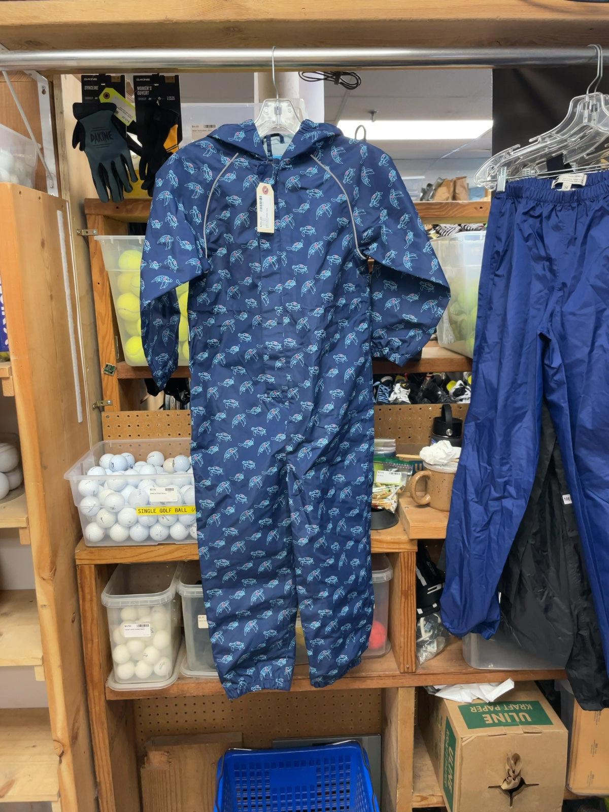 Jan & Jul Muddy Buddy JR 7 Bleu Turtles Rain Suit