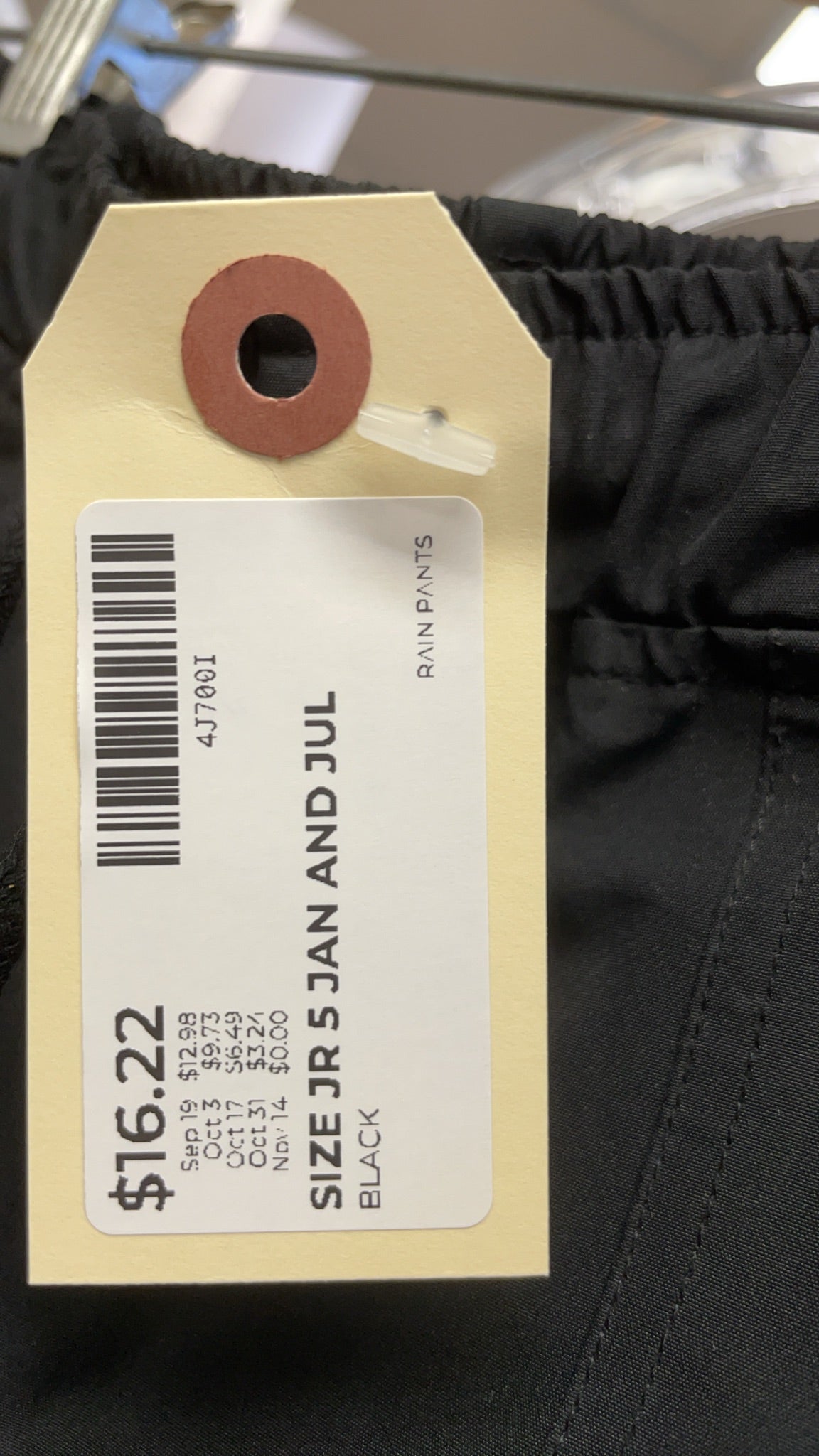 Jan & Jul Rain Pants JR 5 Black