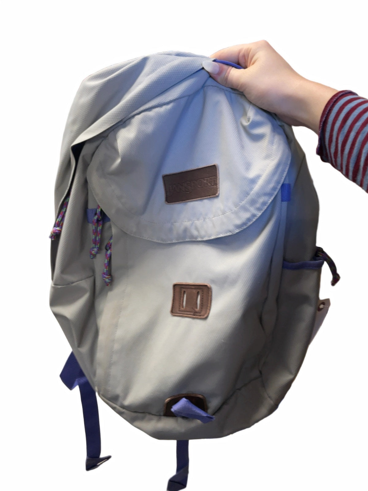 JanSport Heritage Style Backpack Grey/Purple