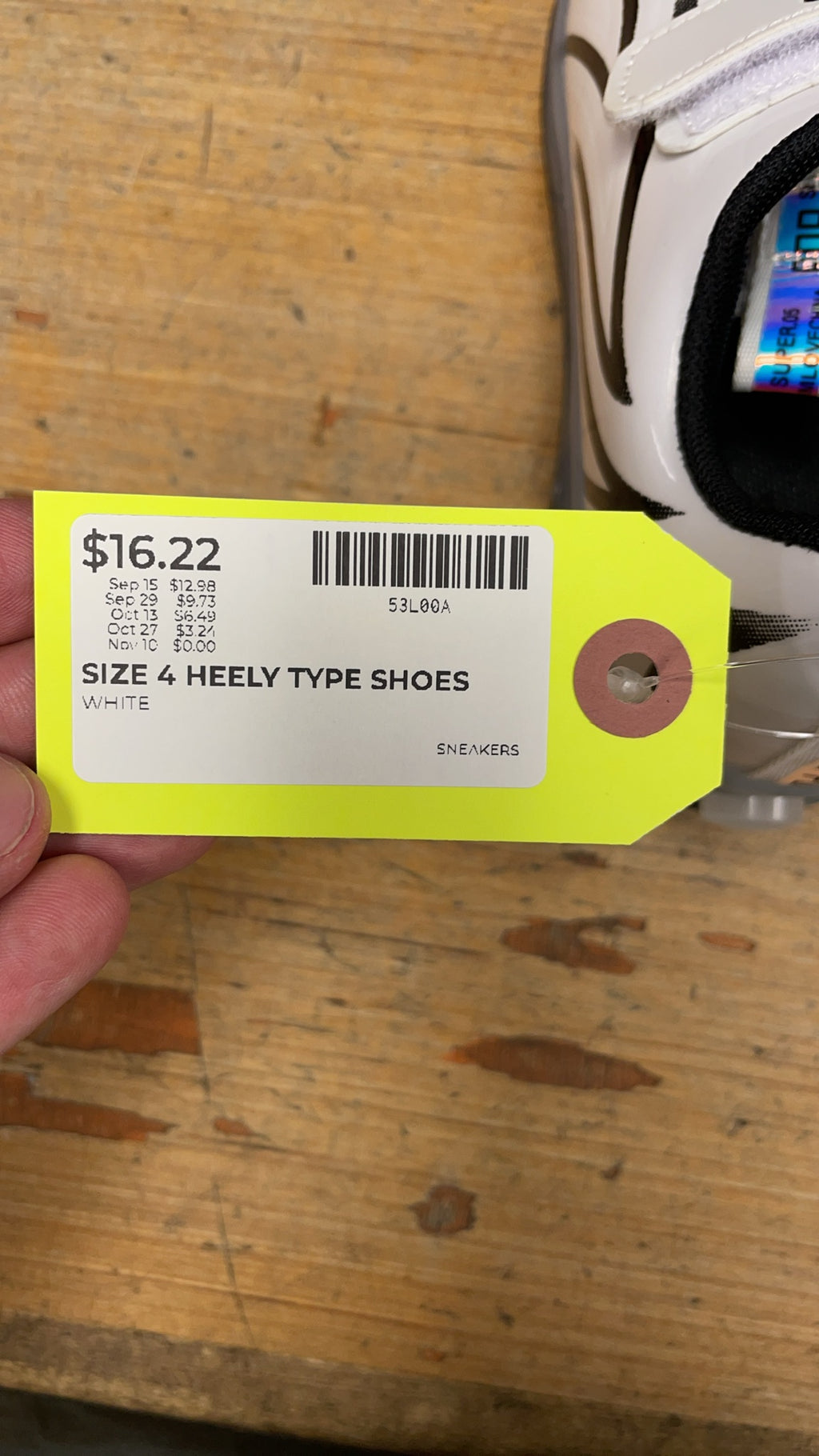 Jiandian Heely Type Roller Shoes Size 35 White