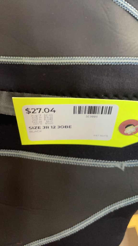 Jobe Junior Shorty Wetsuit Size 12