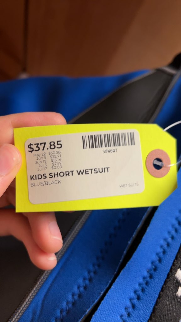 Jobe Kids Short Wetsuit - Blue/Black - Size 10