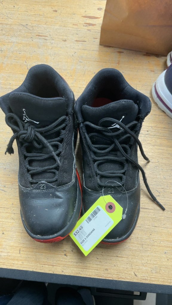 Jordan Sneakers Size 5 Black/Red
