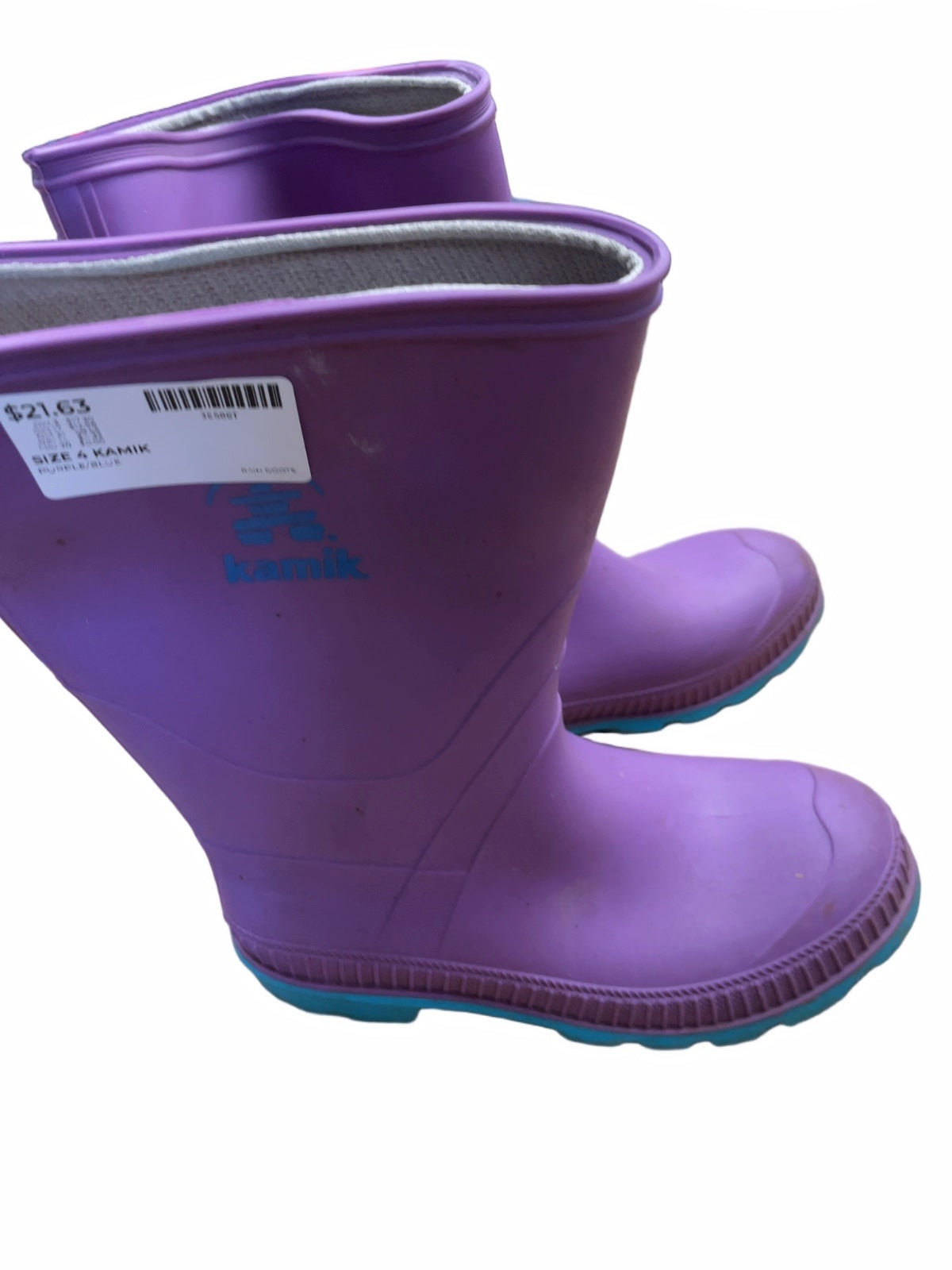 Kamik Rain Boots Size 4 Purple/Blue