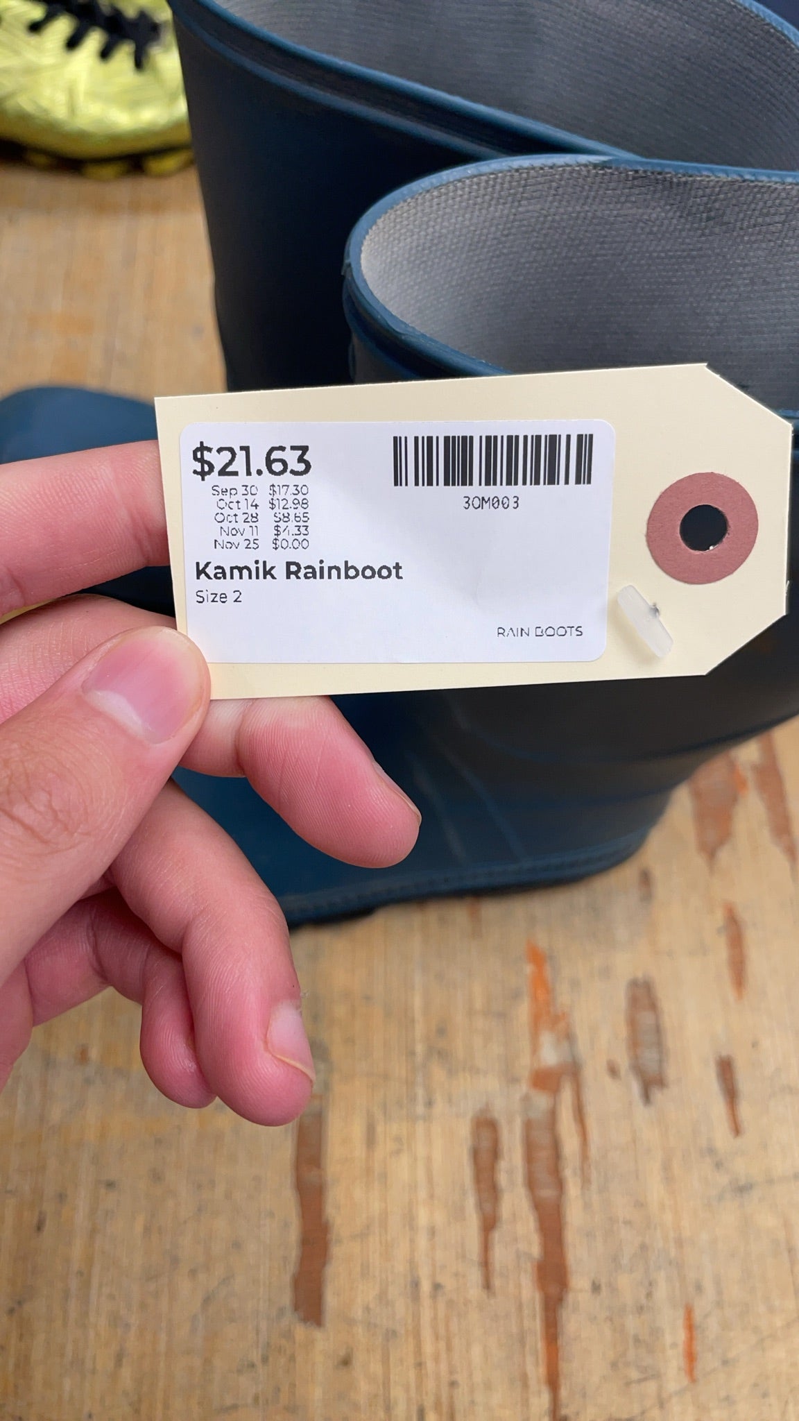Kamik Rainboot Size 2 Blue