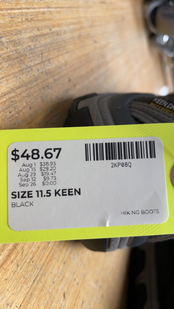 Keen Black Hiking Boots - Size 11.5