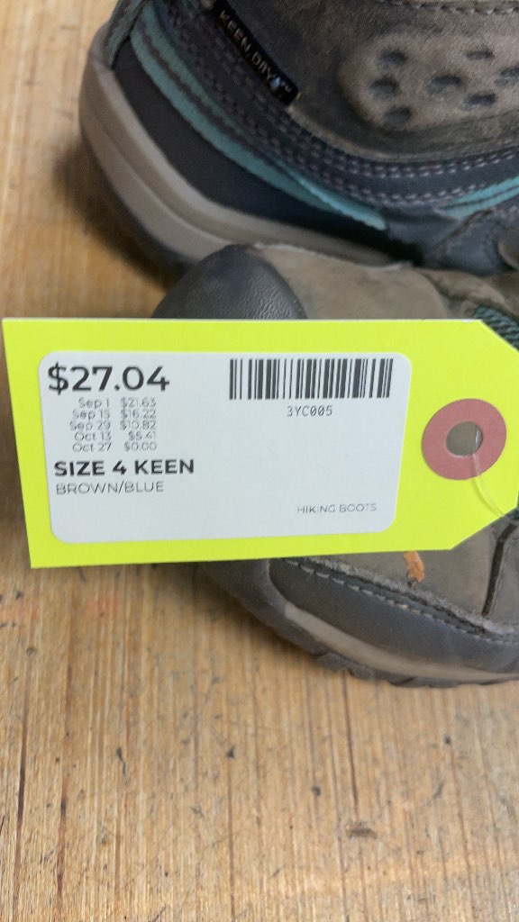 Keen Hiking Boots Brown/Blue Size 4