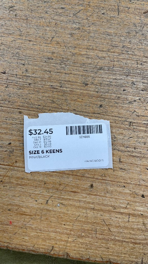 Keen Hiking Boots Pink/Black Size 6