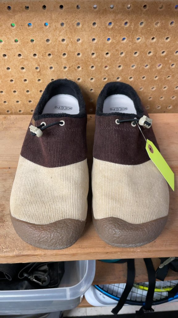 Keen Howser Corduroy Slip-on Sneakers - Brown/Beige - Size 11.5