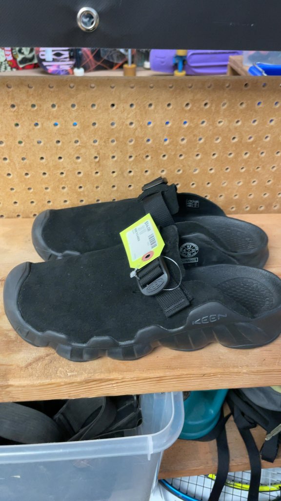 KEEN Men's Black Suede Clogs - Size 11.5