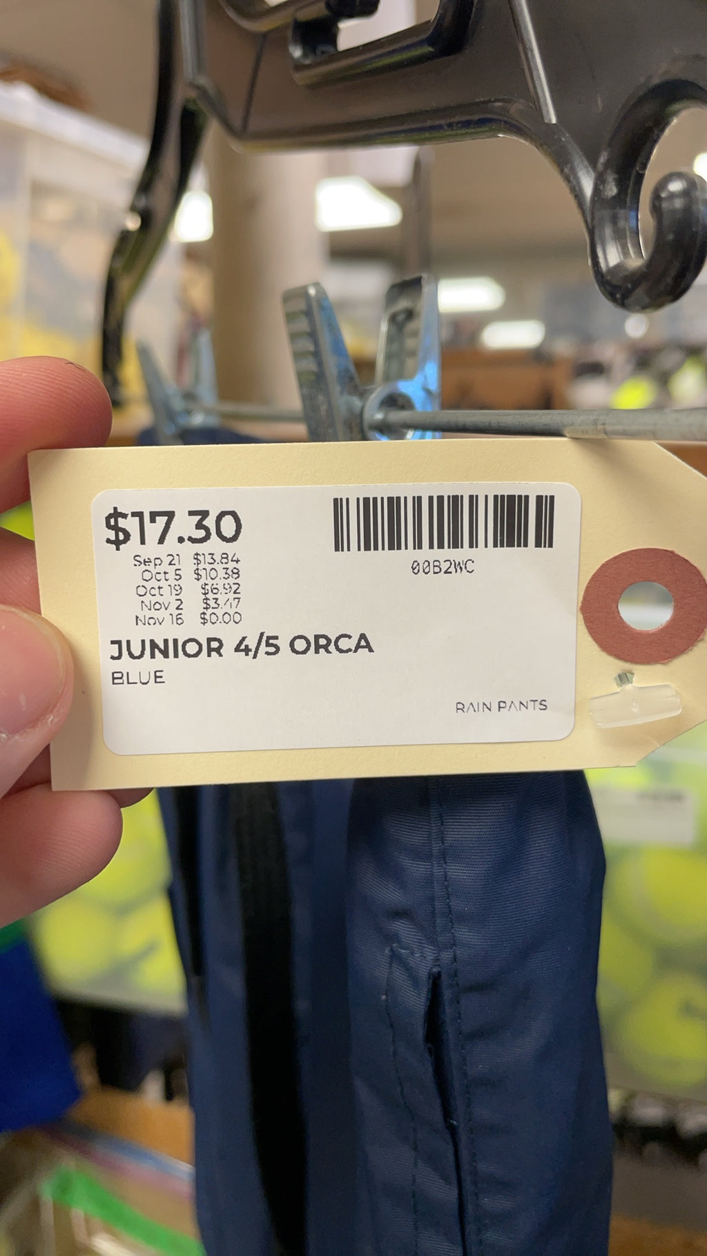 KidORCA Orca 4/5 Blue Rain Pants