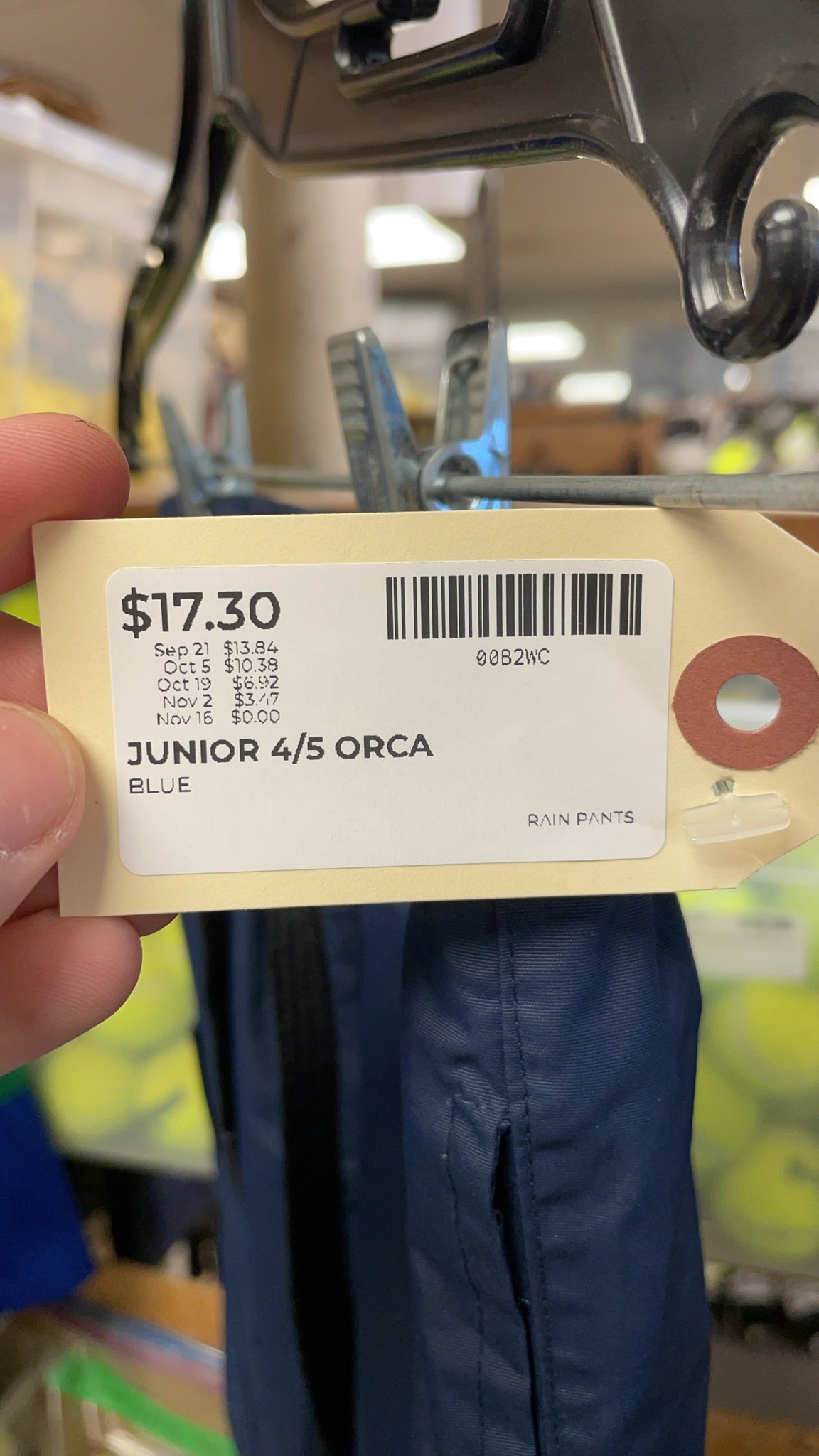 KidORCA Orca 4/5 Blue Rain Pants
