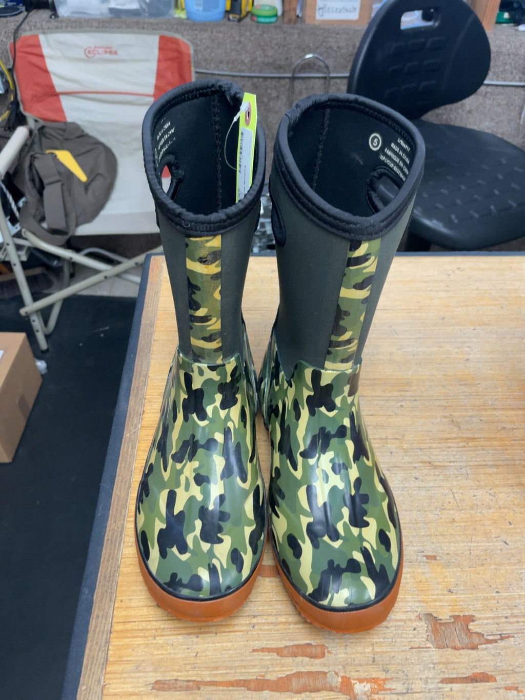 Kids Camo Rain Boots - Size 5