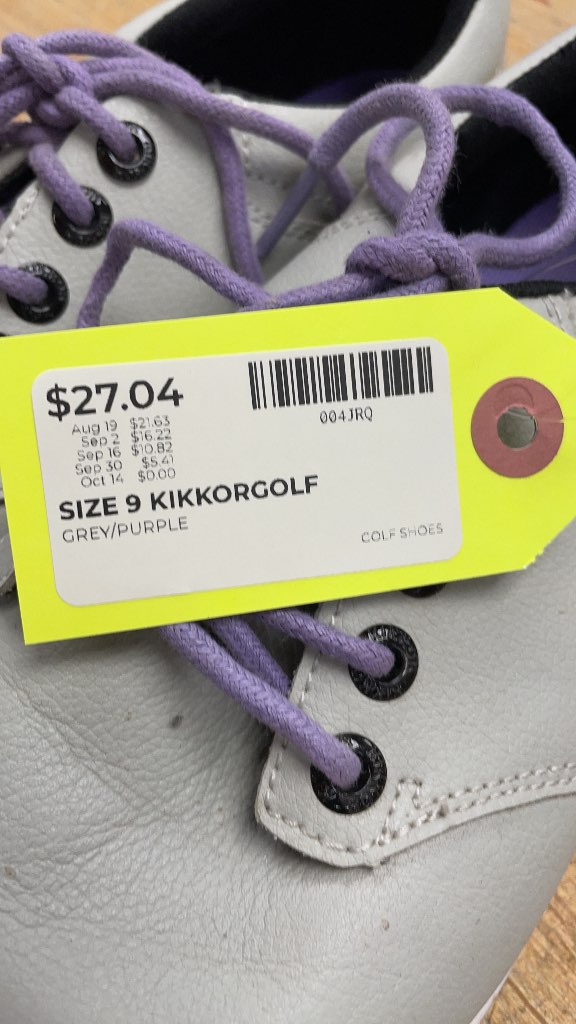 Kikkor Golf Shoes Grey/Purple Size 9