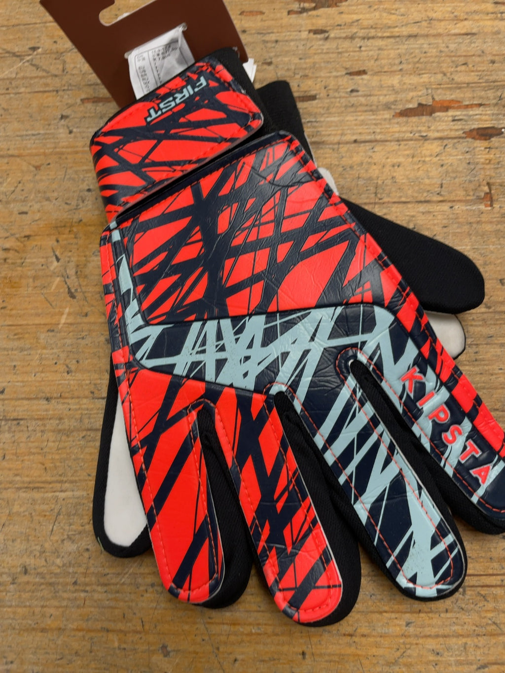 Kipsta First Size 7 Goalie Gloves Orange