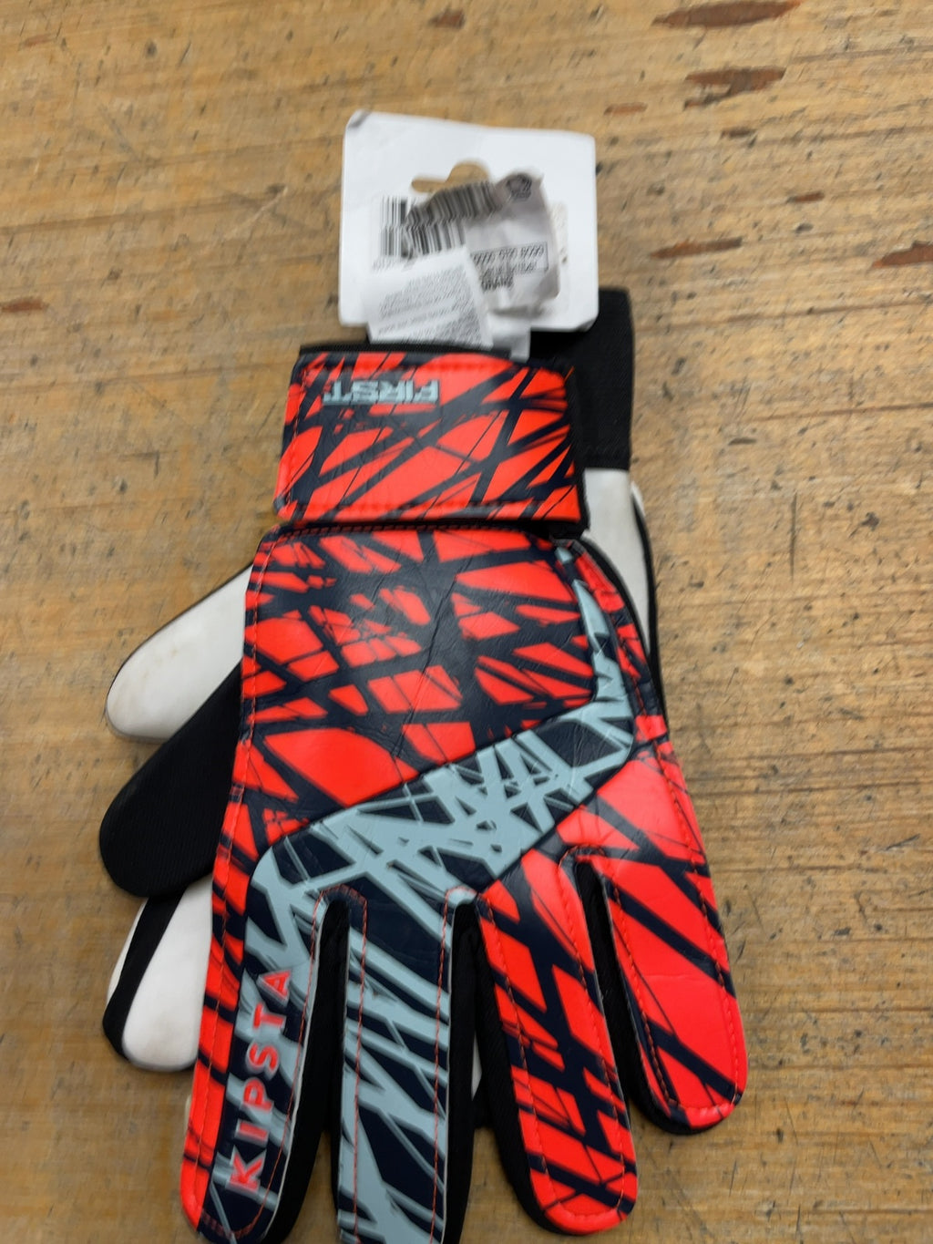 Kipsta First Size 7 Goalie Gloves Orange