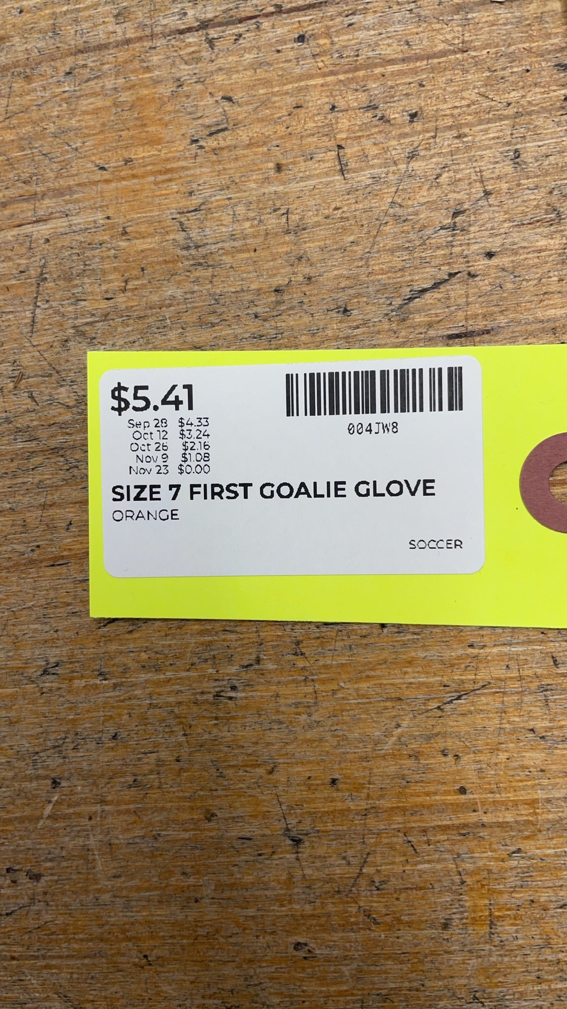 Kipsta First Size 7 Goalie Gloves Orange