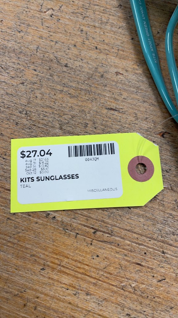 Kits KP001 Teal Shield Sunglasses