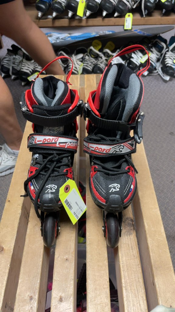 L-pard Inline Skates Red/Black Size 13C-1