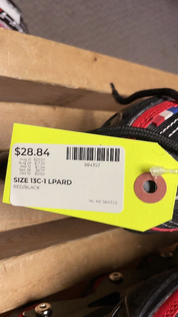 L-pard Inline Skates Red/Black Size 13C-1