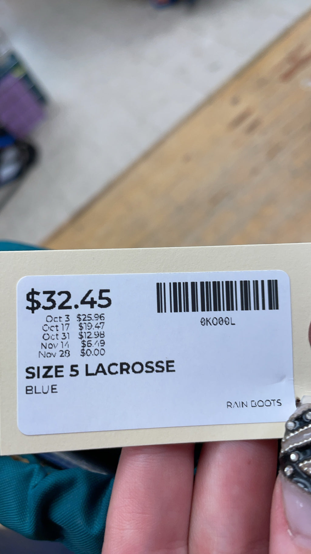 LaCrosse Rain Boots Size 5 Blue