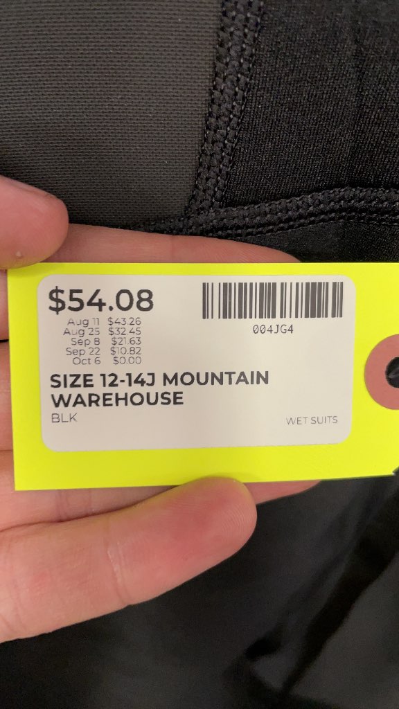 Ladies 12/14 Mountain Warehouse Full Body Wetsuit