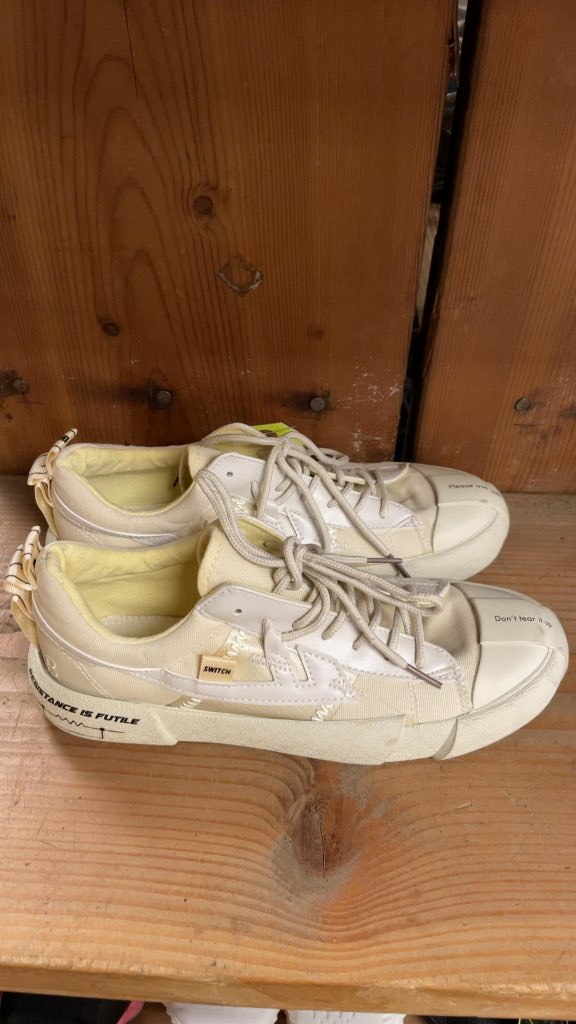 Ladies Switch White Sneakers Size 6