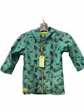 Little Light House Rain Jacket Size 3-4 Green Monkey Print