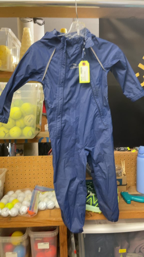 L.L. Bean Muddy Buddy Rain Suit - Blue - 12-18 Months