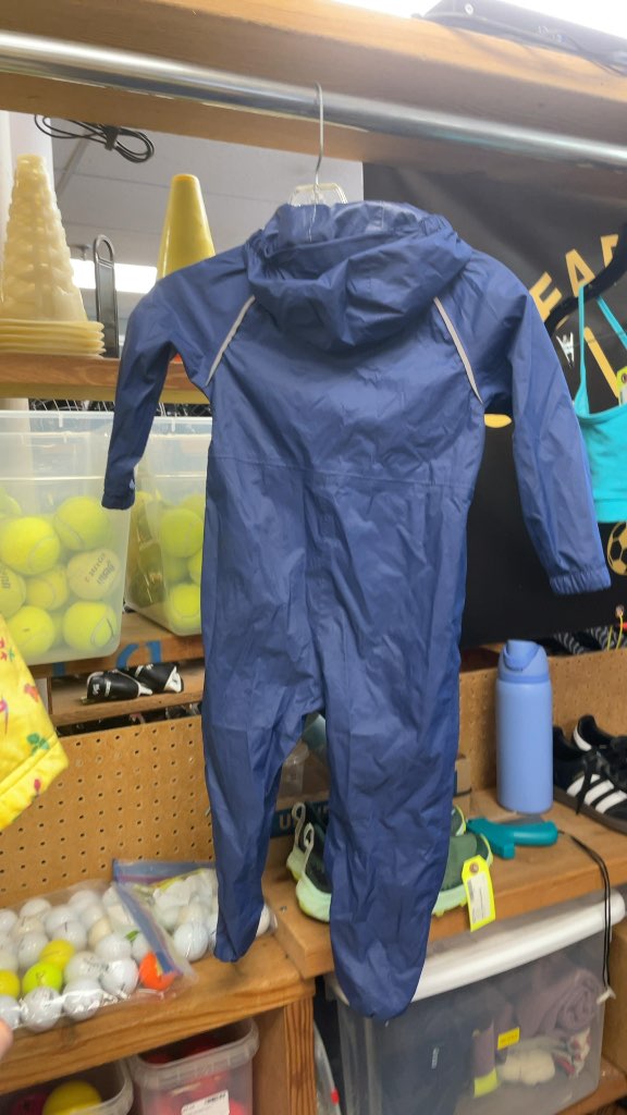 L.L. Bean Muddy Buddy Rain Suit - Blue - 12-18 Months