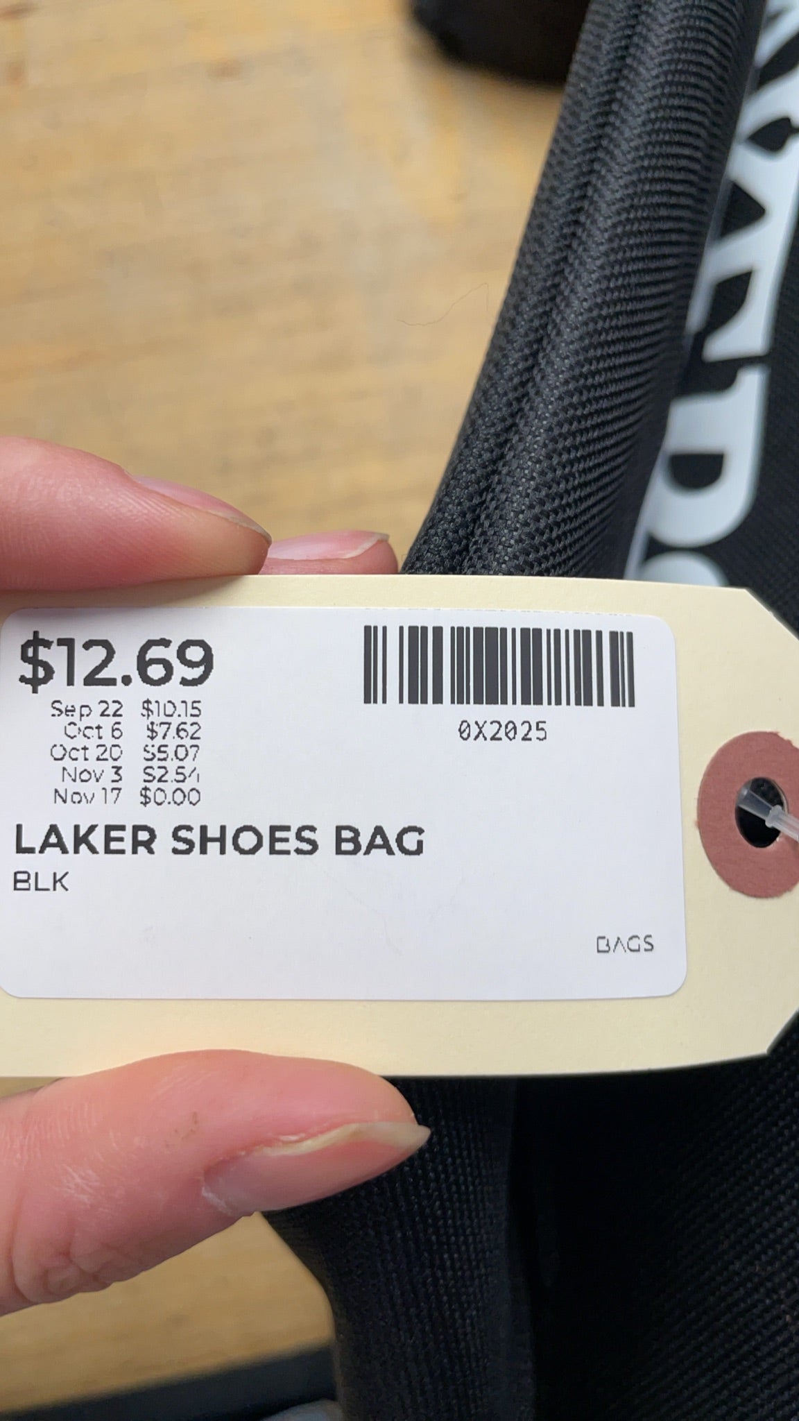 Los Angeles Lakers Sneaker Bag Black