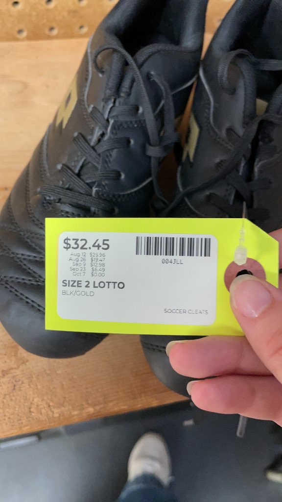 Lotto Soccer Cleats Black/Gold Size 2