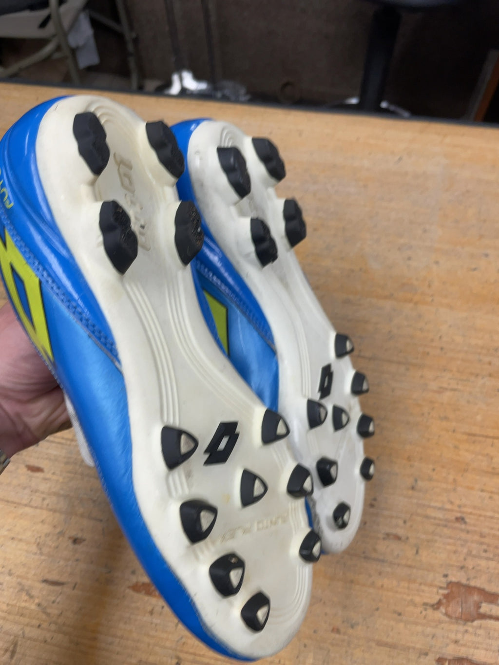 Lotto Soccer Cleats Size 9 US Men's Blue/Green