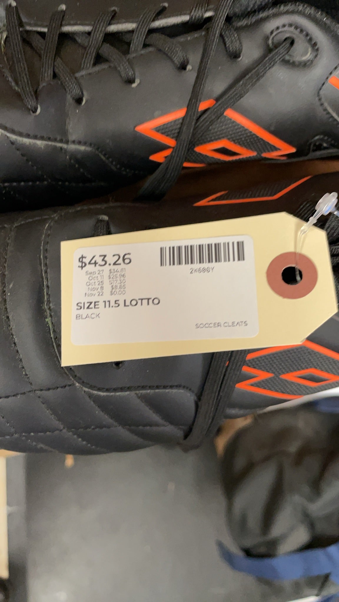 Lotto Ultra Size 11.5 Soccer Cleats