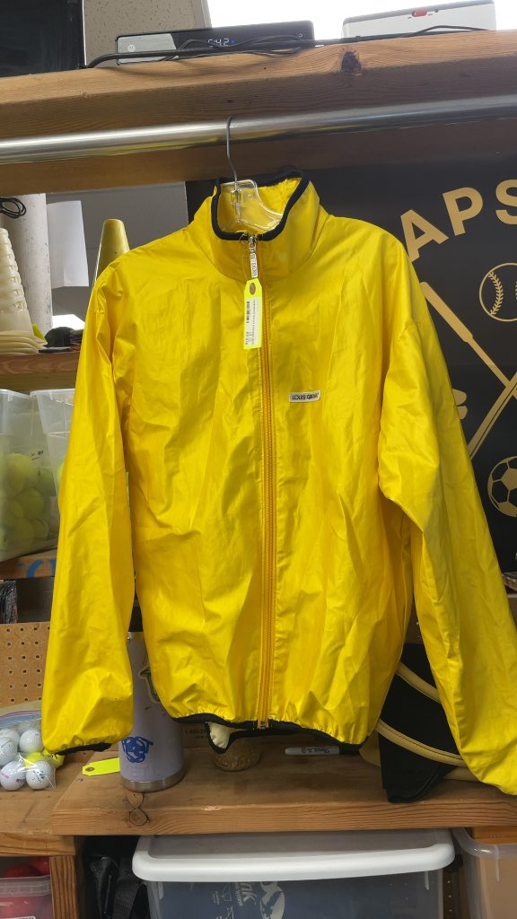 Louis Garneau Yellow Cycling Jacket Shell - Size Medium
