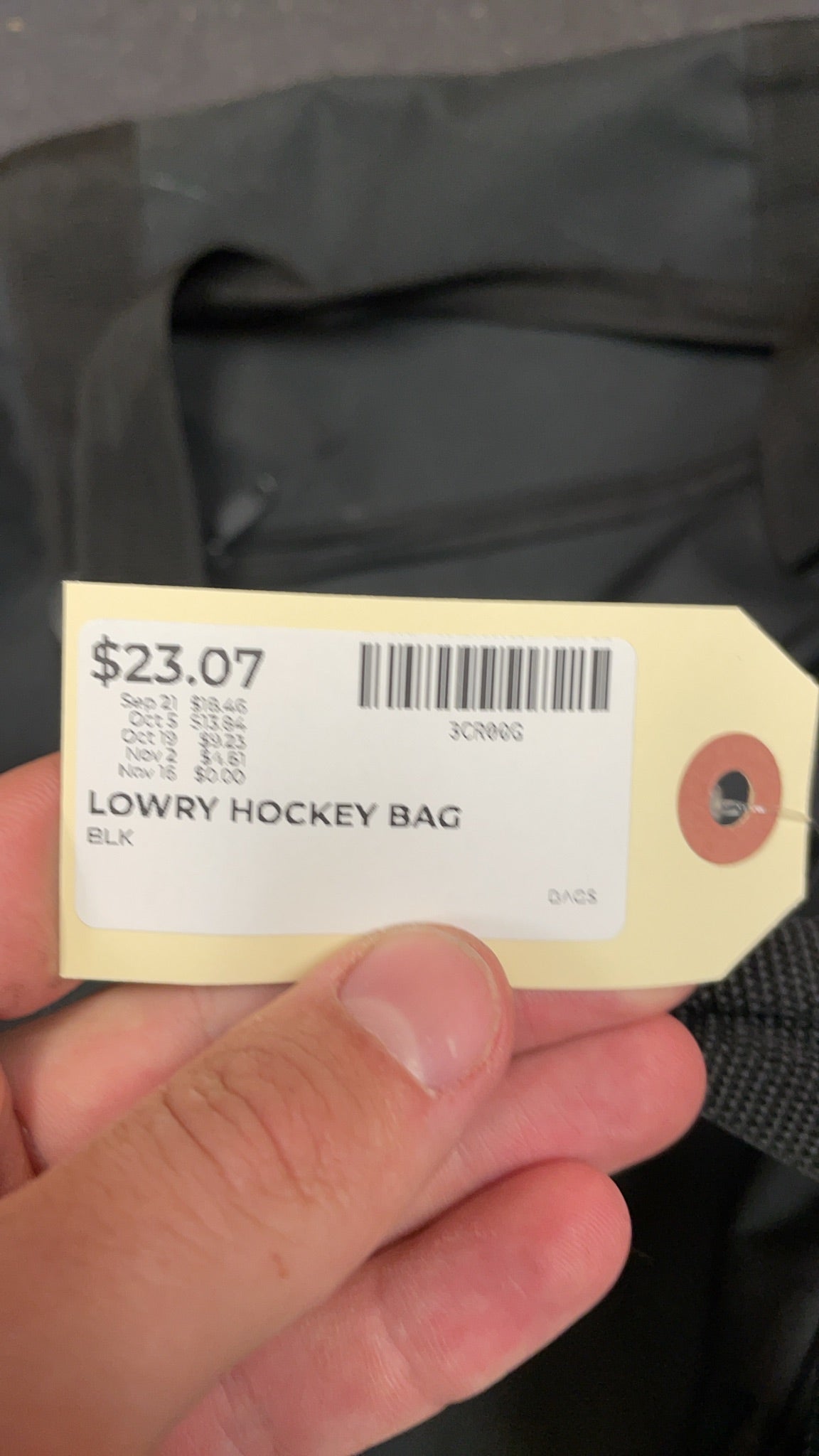 Lowry Wheeled Hockey Bag Black