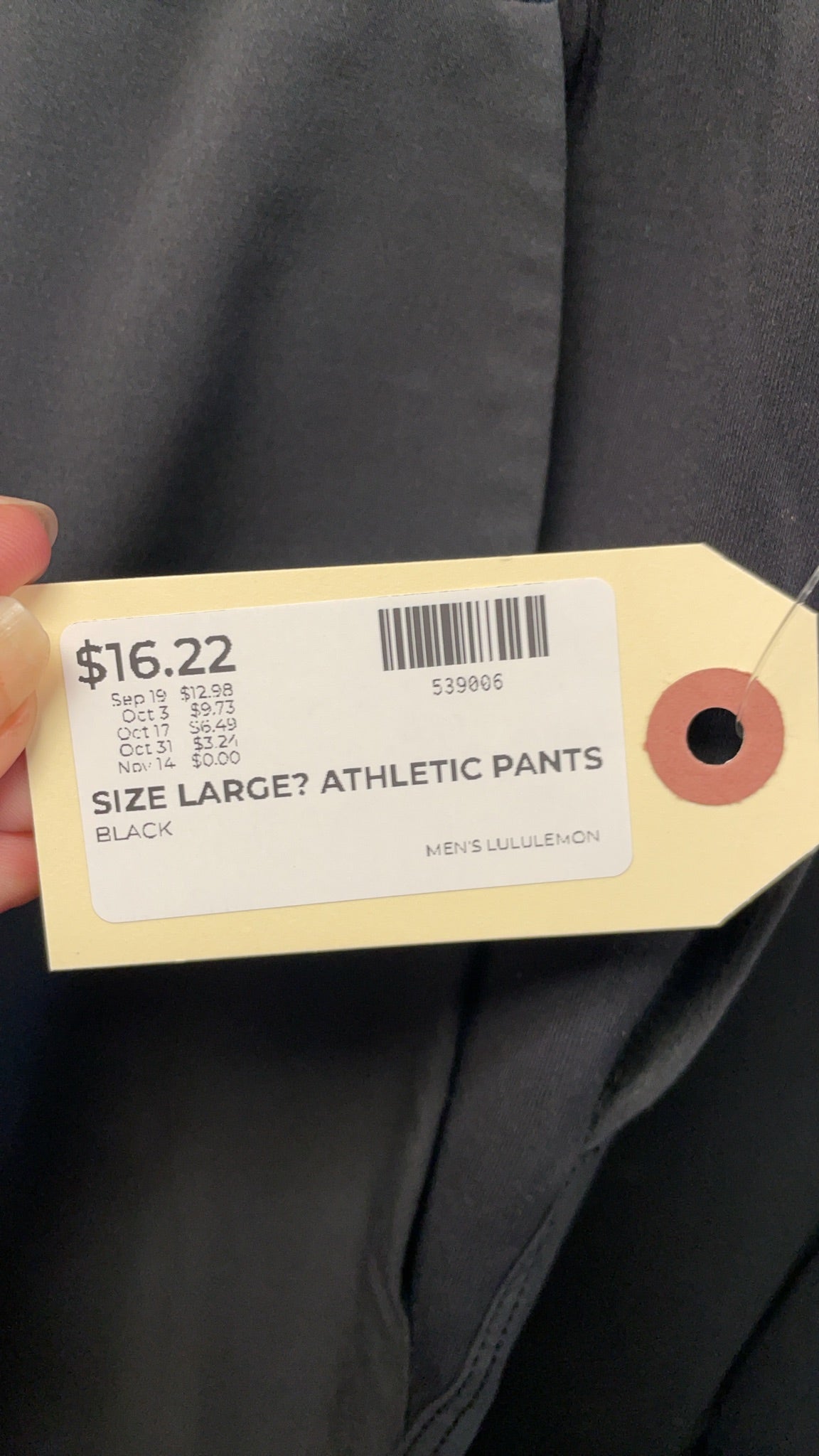 Lululemon Athletic Pants Size Large Black
