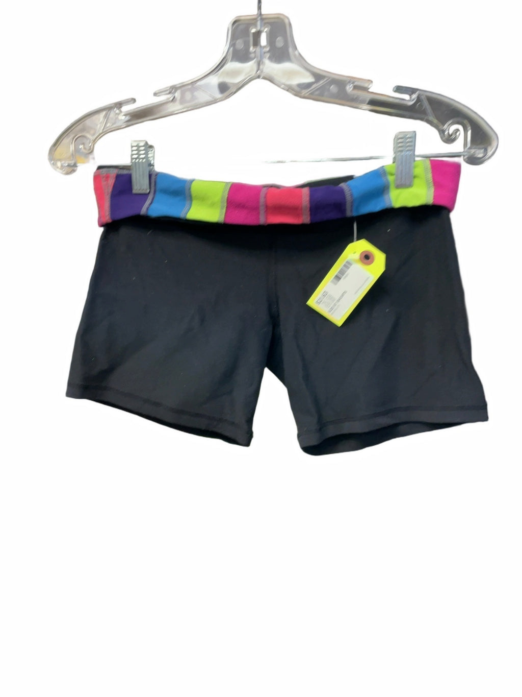 Lululemon Athletic Shorts Size 6 Black Multi-Color Waistband
