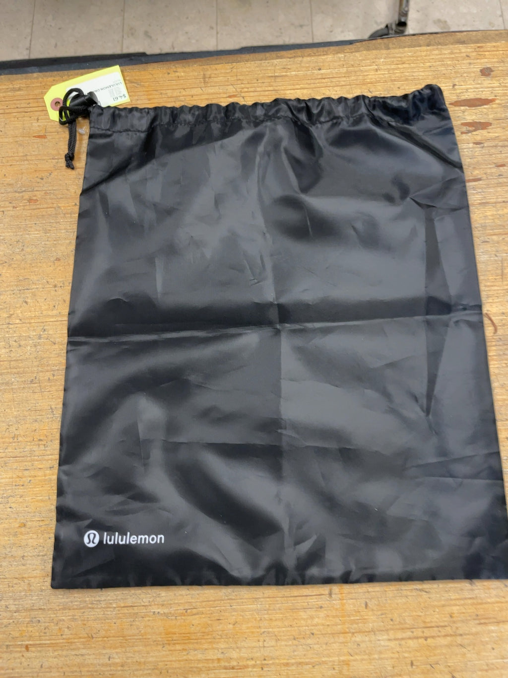 Lululemon Black Drawstring Bag