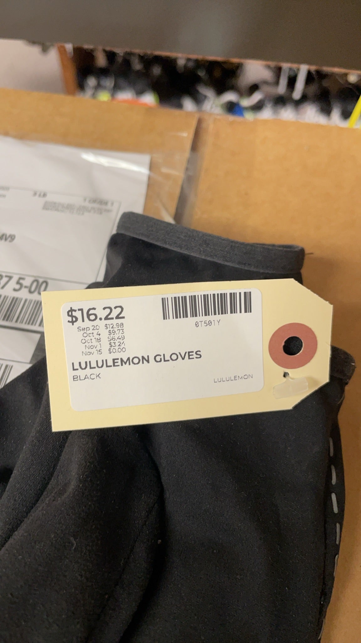 Lululemon Black Gloves