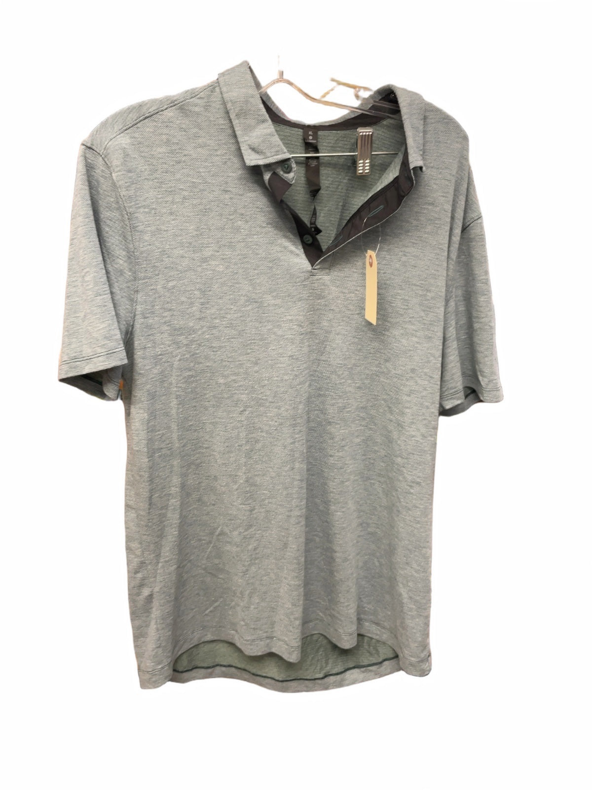 Lululemon Button Polo T-Shirt Size XL Grey