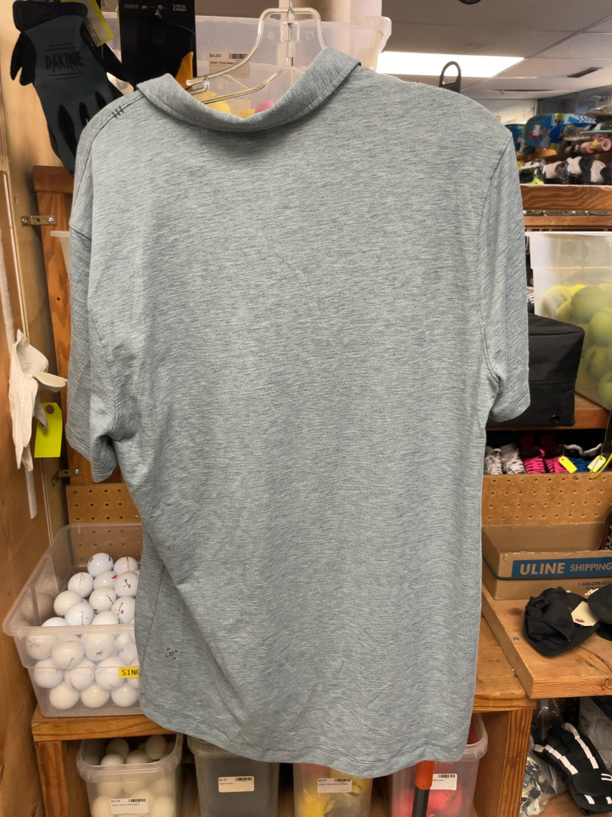 Lululemon Button Polo T-Shirt Size XL Grey