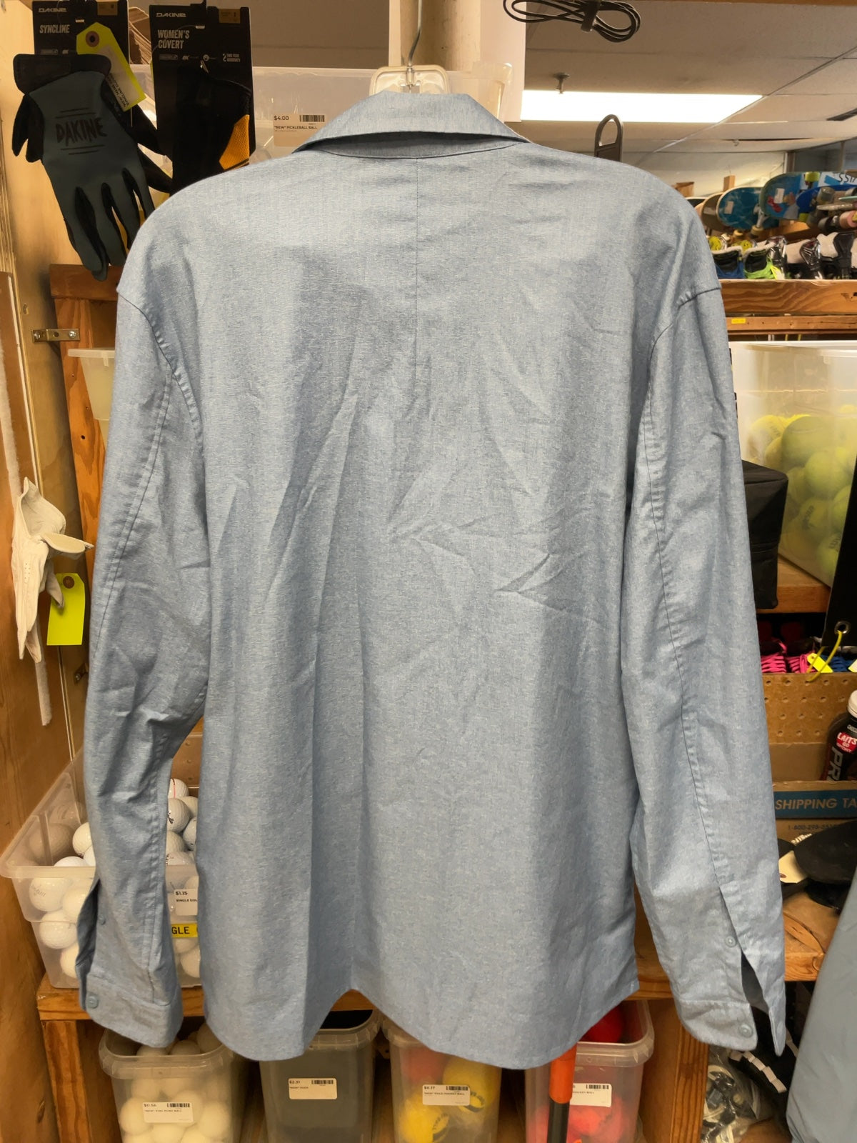 Lululemon Button Up Longsleeve Size XL Blue