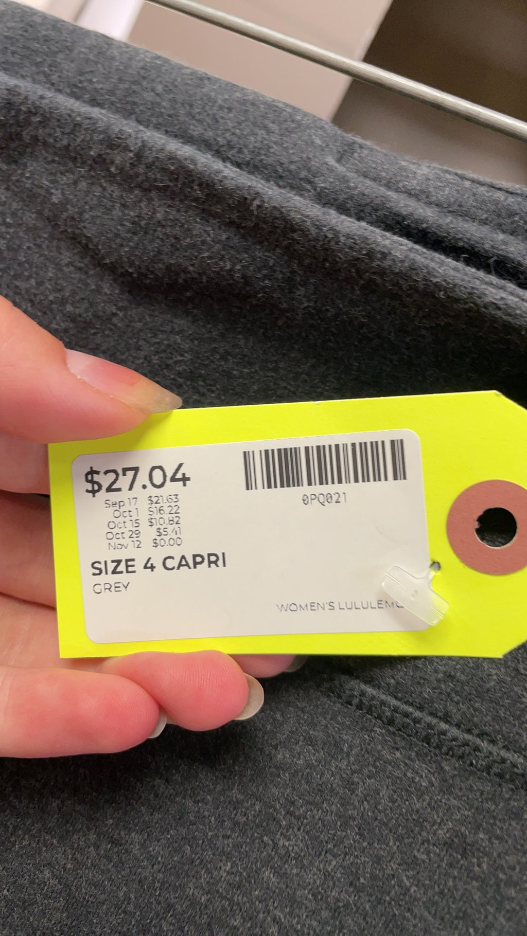 Lululemon Capri Size 4 Grey