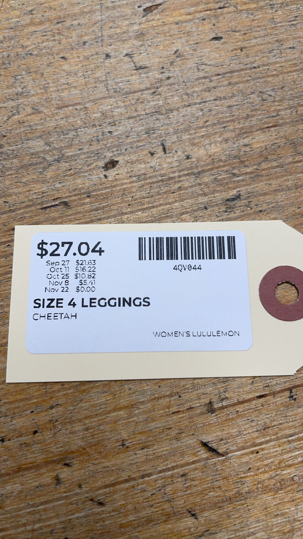 Lululemon Cheetah Print Size 4 Leggings