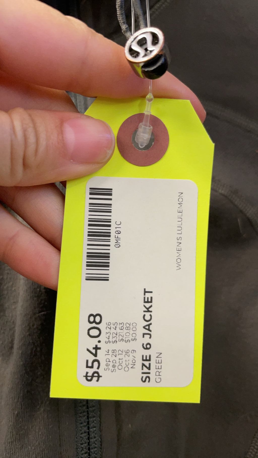Lululemon Define Jacket Size 6 Green